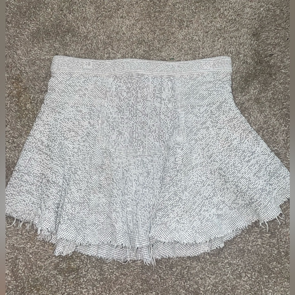 Free People White wool skirt